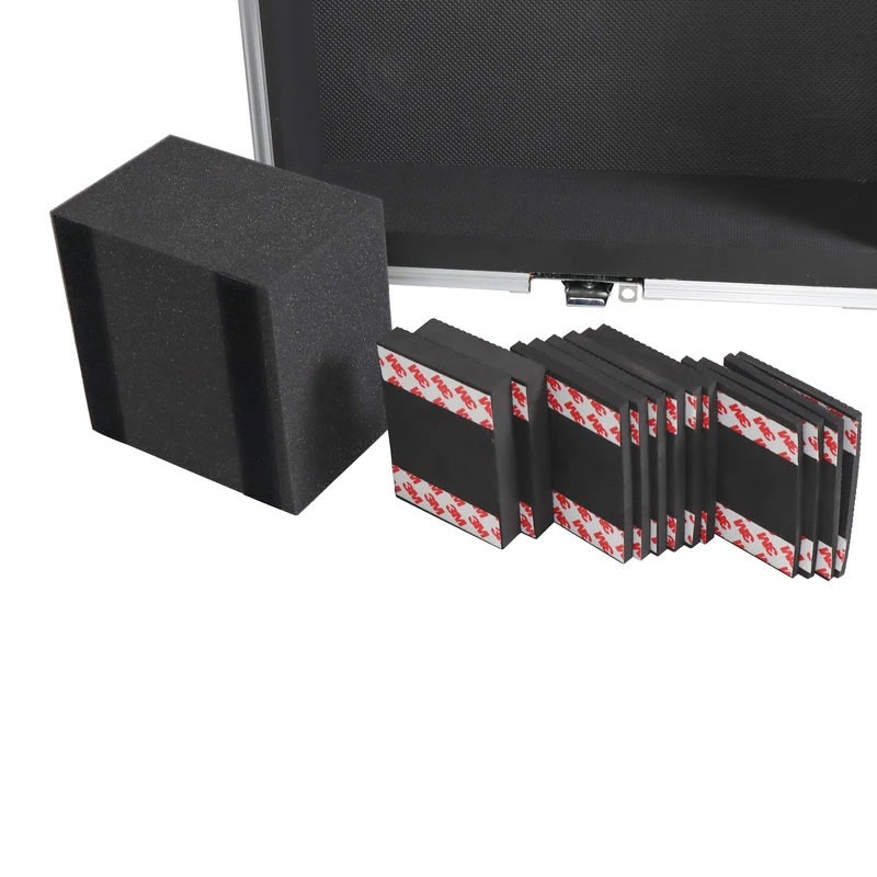 ProX Flight Case for Turntable - Universal W-Foam Kit | Silver on Black