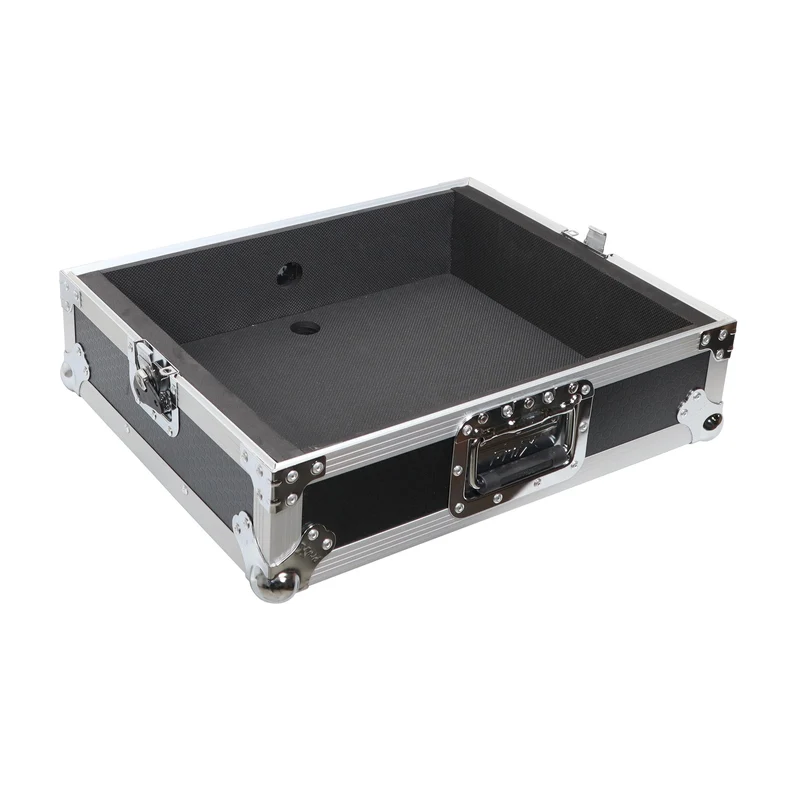 ProX Flight Case for Turntable - Universal W-Foam Kit | Silver on Black