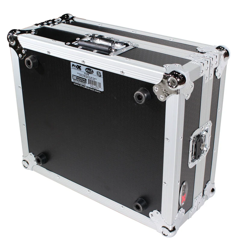 ProX Flight Case for Turntable - Universal W-Foam Kit | Silver on Black