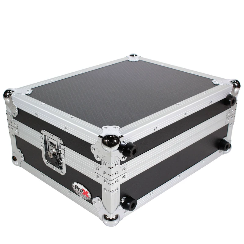 ProX Flight Case for Turntable - Universal W-Foam Kit | Silver on Black