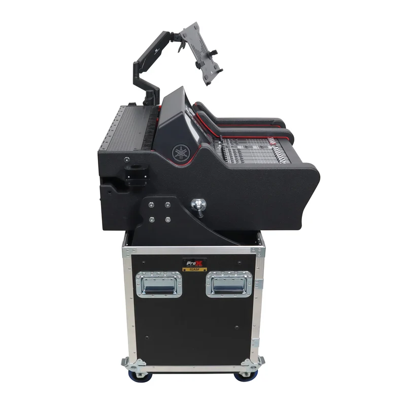 ProX Flip-Ready Hydraulic Console Case For Digital Audio Consoles | Yamaha DM7-EX Compact | Fixed