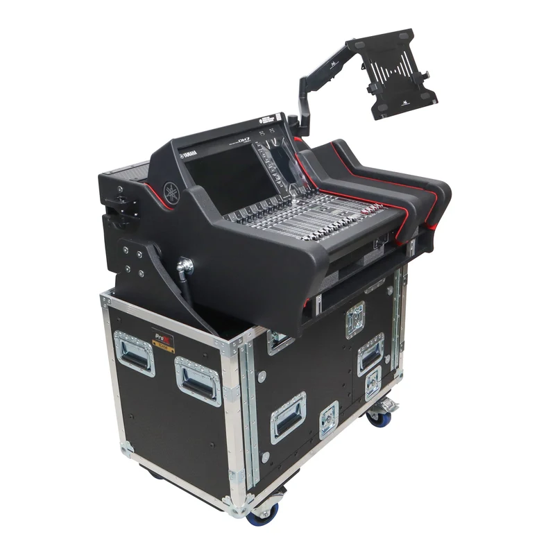 ProX Flip-Ready Hydraulic Console Case For Digital Audio Consoles | Yamaha DM7-EX Compact | Fixed