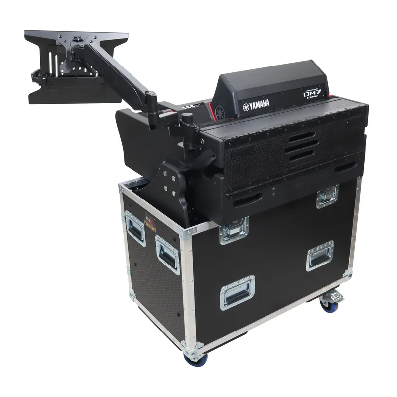 ProX Flip-Ready Hydraulic Console Case For Digital Audio Consoles | Yamaha DM7-EX Compact | Fixed