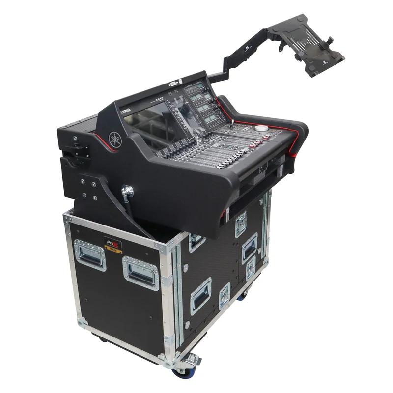 ProX Flip-Ready Hydraulic Console Case For Digital Audio Consoles | Yamaha DM7-EX Compact | Fixed
