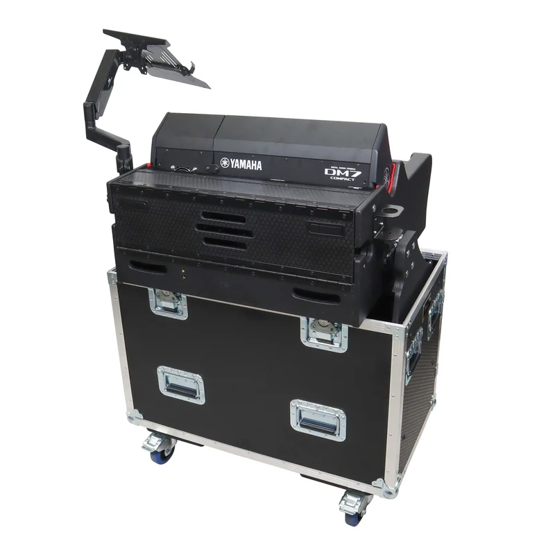ProX Flip-Ready Hydraulic Console Case For Digital Audio Consoles | Yamaha DM7-EX Compact | Fixed