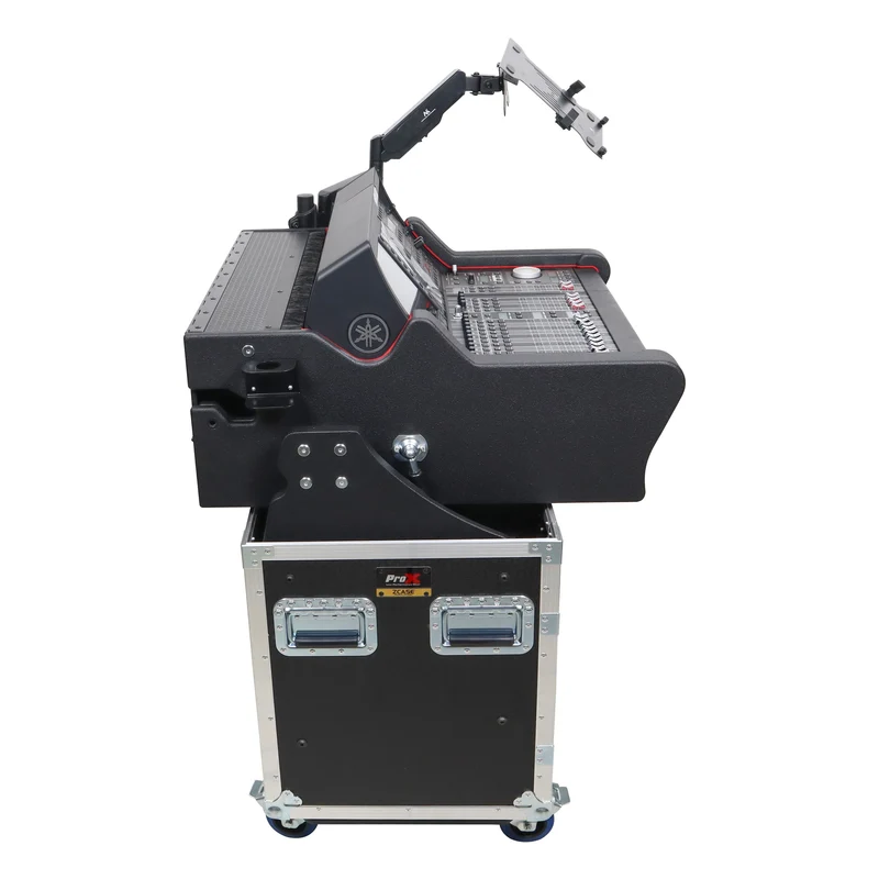 ProX Flip-Ready Hydraulic Console Case For Digital Audio Consoles | Yamaha DM7-EX Compact | Fixed