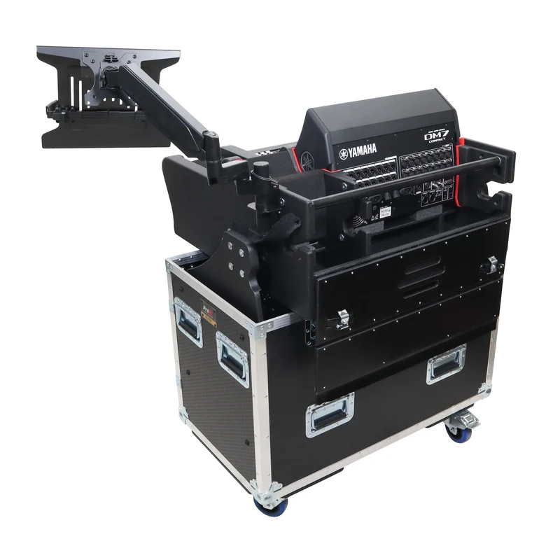 ProX Flip-Ready Hydraulic Console Case For Digital Audio Consoles | Yamaha DM7-EX Compact | Fixed