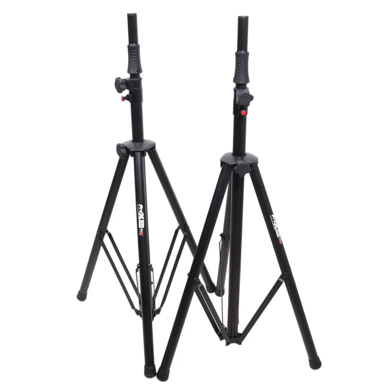 ProX Air-Powered Heavy Duty Speaker Tripod Stand | Set of 2 With Bag | 110 lb | 51"-76"
