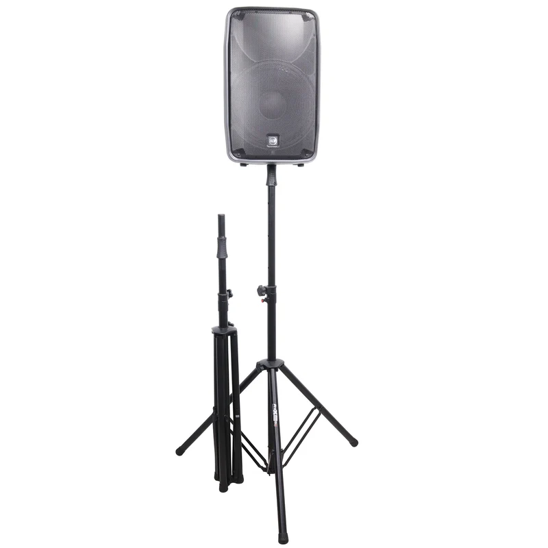 ProX Air-Powered Heavy Duty Speaker Tripod Stand | Set of 2 With Bag | 110 lb | 51"-76"