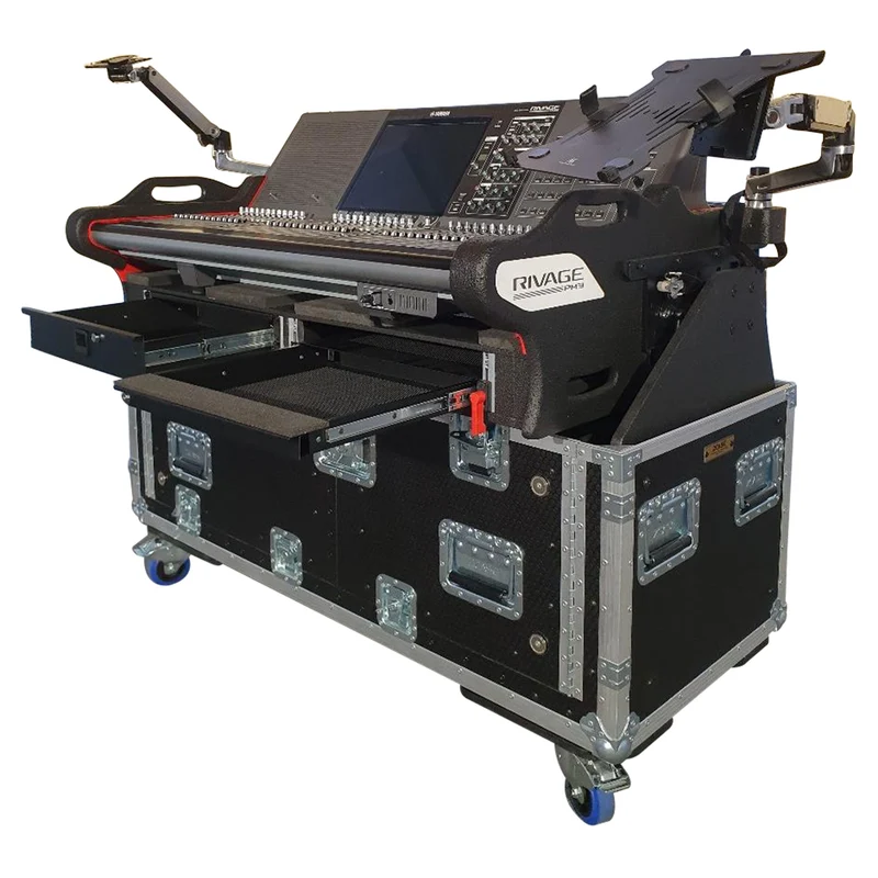 ProX Flip-Ready Hydraulic Console Case For Digital Audio Consoles | Yamaha RIVAGE PM3 | Detachable