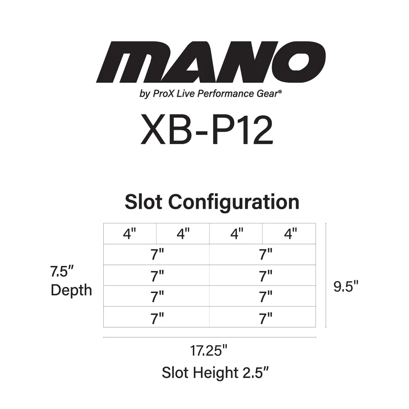 ProX MANO Utility Carry Bag With Dividers For AV Gear | Standard
