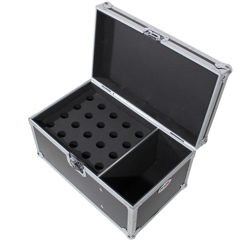 ProX Microphone Accessory Case ATA Flight Case For Mic Storage | 20-mic storage
