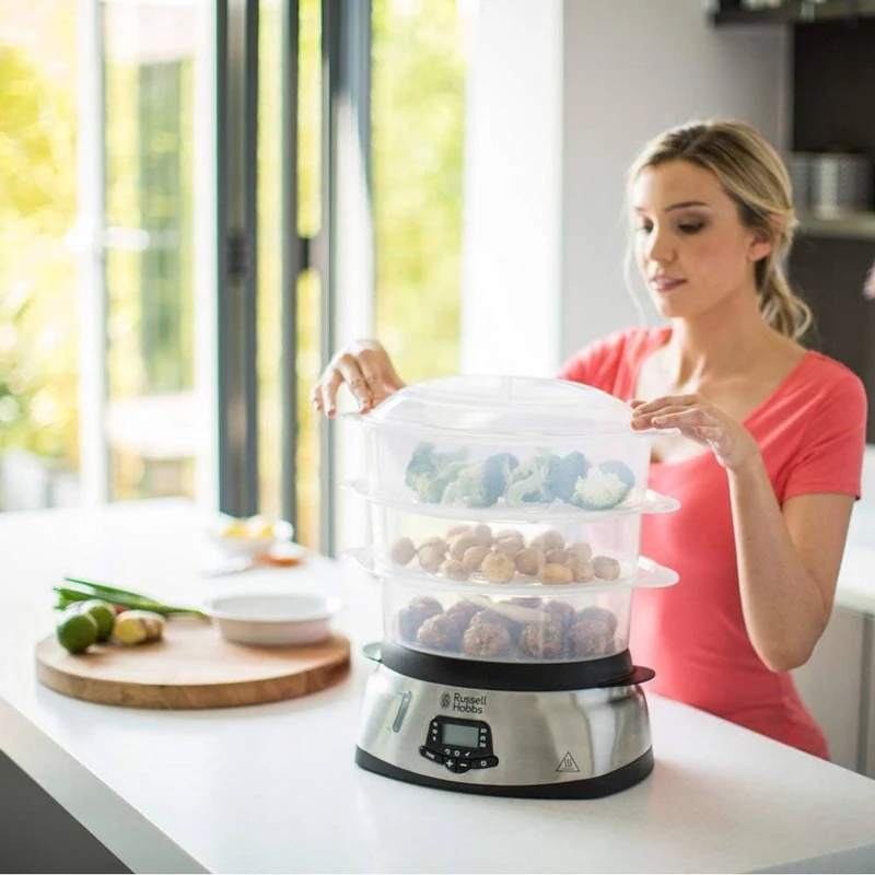 Vaporera de tres pisos Maxicook de Russell Hobbs