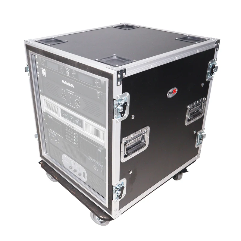 ProX T-12RSP24W 12U Shockproof Amp Rack ATA Flight Case With Casters