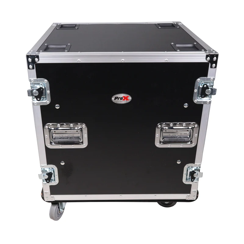 ProX T-12RSP24W 12U Shockproof Amp Rack ATA Flight Case With Casters
