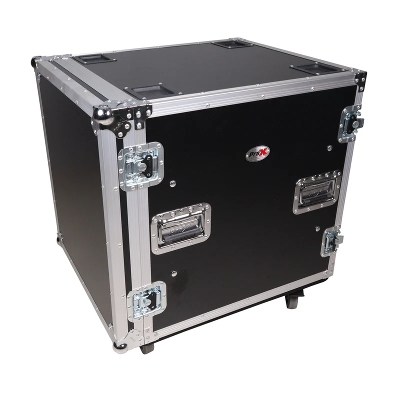 ProX T-12RSP24W 12U Shockproof Amp Rack ATA Flight Case With Casters