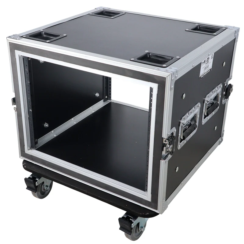 ProX T-8RSP 8U Shockproof Rack Mount Flight Case With Casters