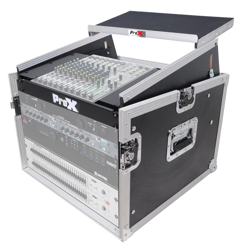 ProX T-8MRLT 8U Vertical Rack Flight Case With Laptop Shelf