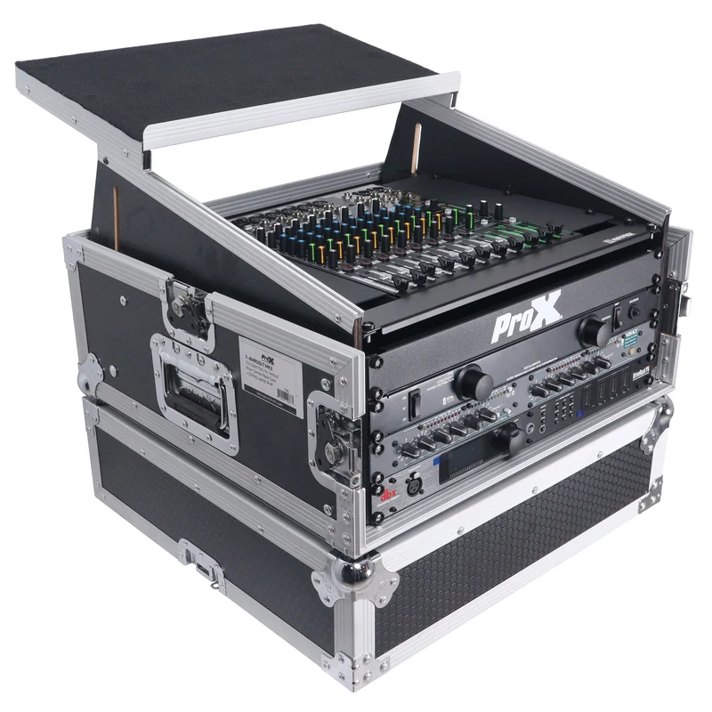 ProX T-6MRLT 6U Vertical Combo Rack Flight Case With Laptop Shelf