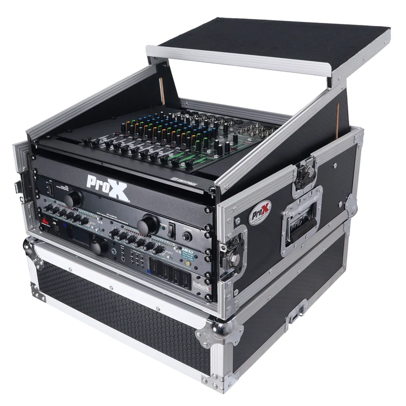 ProX T-6MRLT 6U Vertical Combo Rack Flight Case With Laptop Shelf