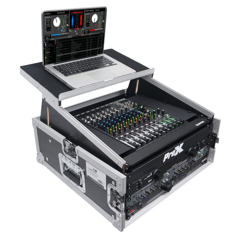 ProX T-6MRLT 6U Vertical Combo Rack Flight Case With Laptop Shelf