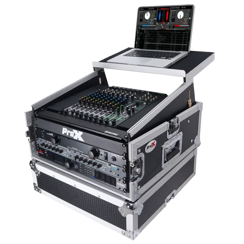 ProX T-4MRLT 4U Vertical Rack Flight Case With Laptop Shelf