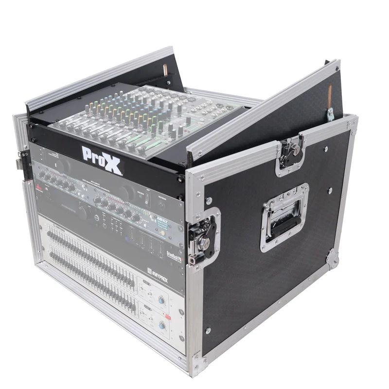 ProX T-6MRSS 6U Vertical Rack Flight Case With 10U Mixer Top
