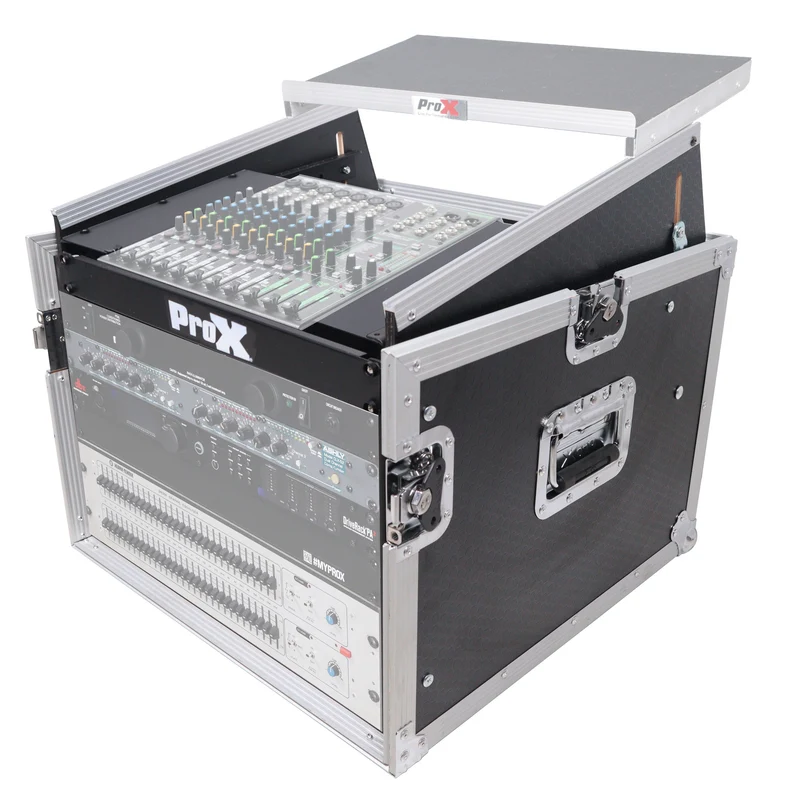 ProX T-6MRSS 6U Vertical Rack Flight Case With 10U Mixer Top