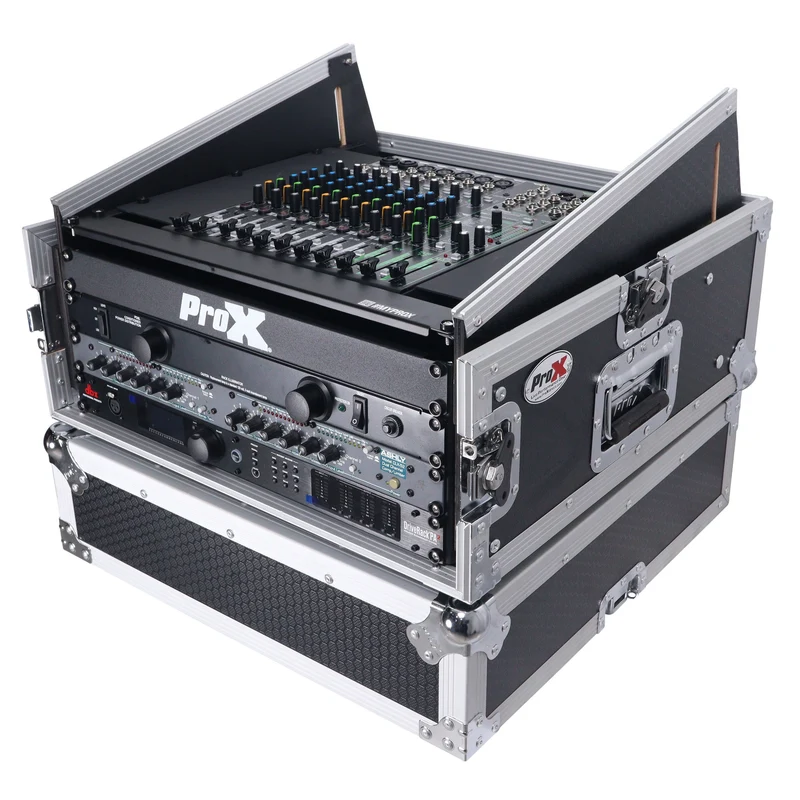 ProX T-4MRSS 4U Vertical Rack Mount Flight Case With 10U Top