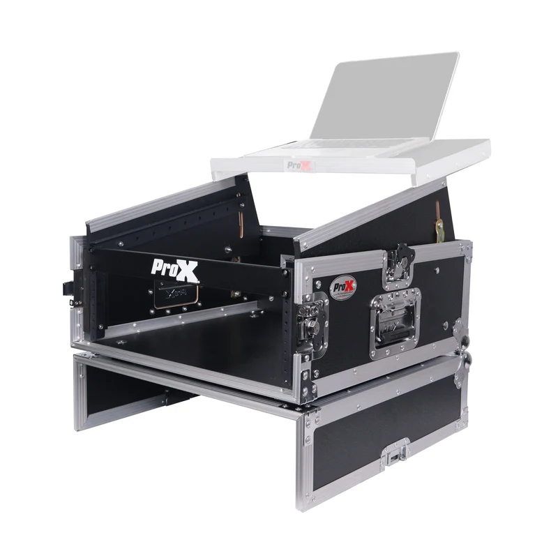 ProX T-4MRSS 4U Vertical Rack Mount Flight Case With 10U Top