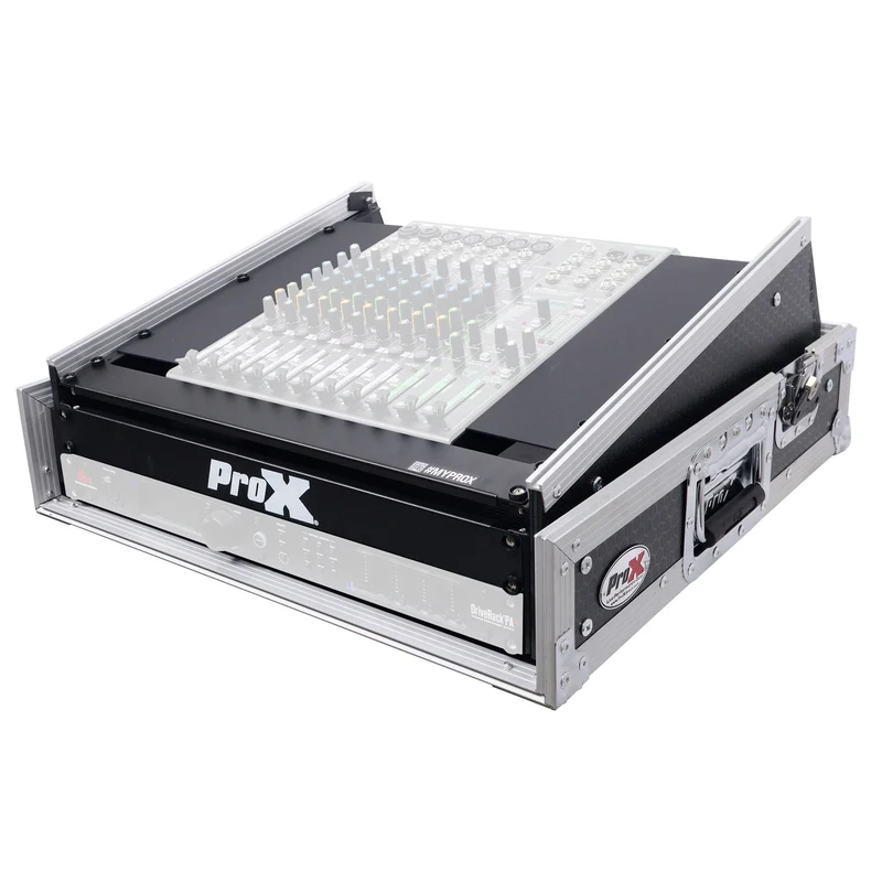 ProX T-2MRSS 2U Vertical Rack Mount Flight Case With 10U Mixer Top