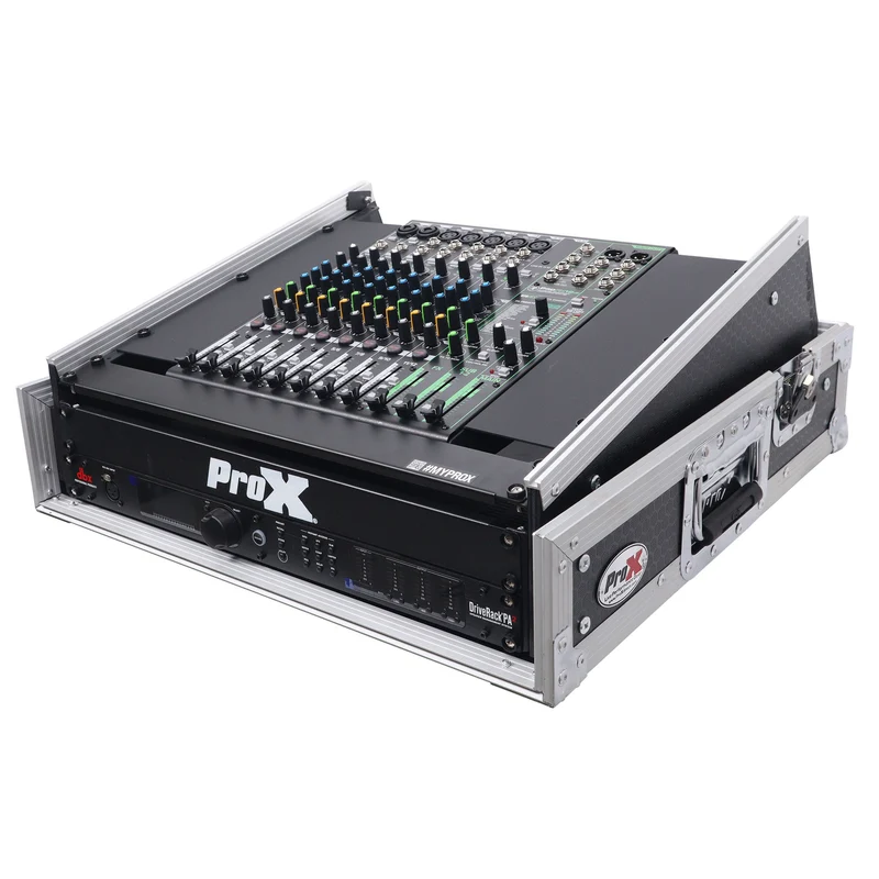 ProX T-2MRSS 2U Vertical Rack Mount Flight Case With 10U Mixer Top