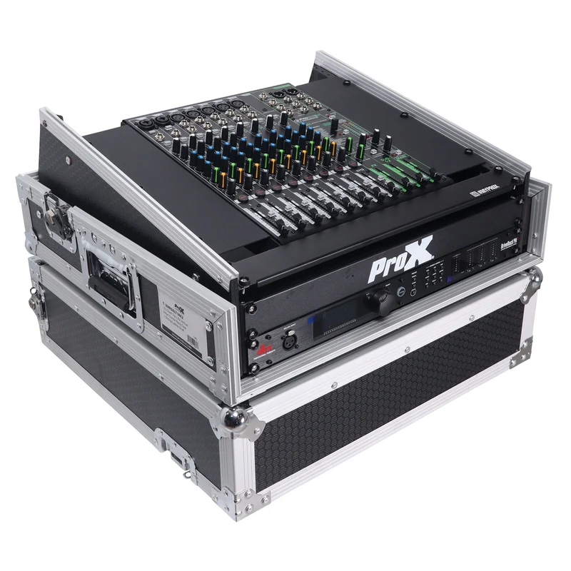 ProX T-2MRSS 2U Vertical Rack Mount Flight Case With 10U Mixer Top