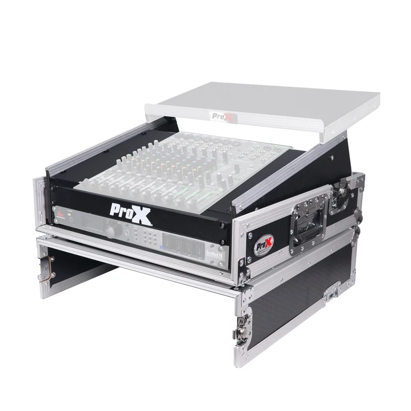 ProX T-2MRSS 2U Vertical Rack Mount Flight Case With 10U Mixer Top