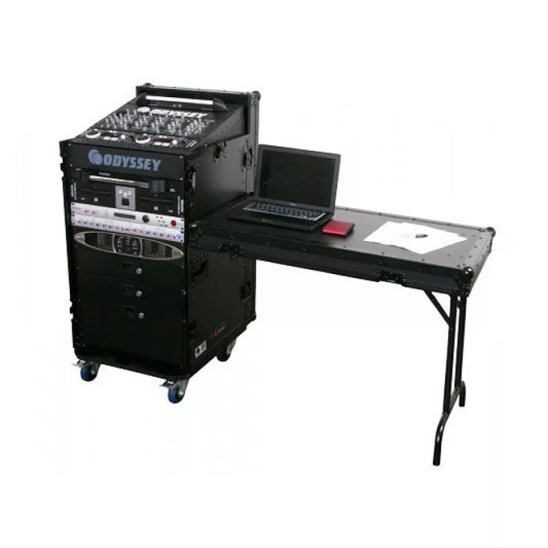 Odyssey FZ1116WDLXBL BLACK LABEL COMBO RACK w/WHEEL