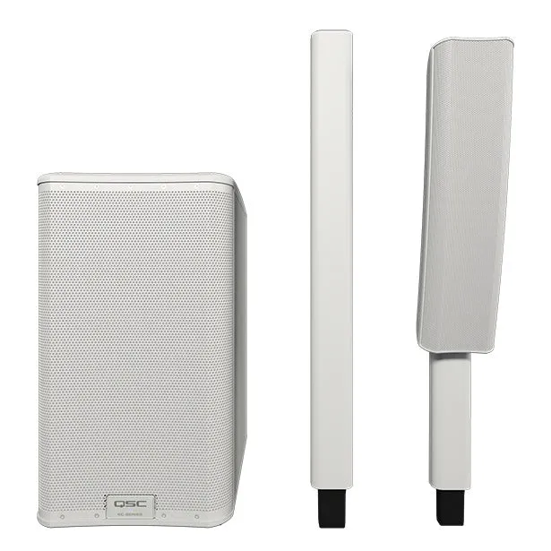 QSC KC12 Active 3-Way K Column Speaker System | White