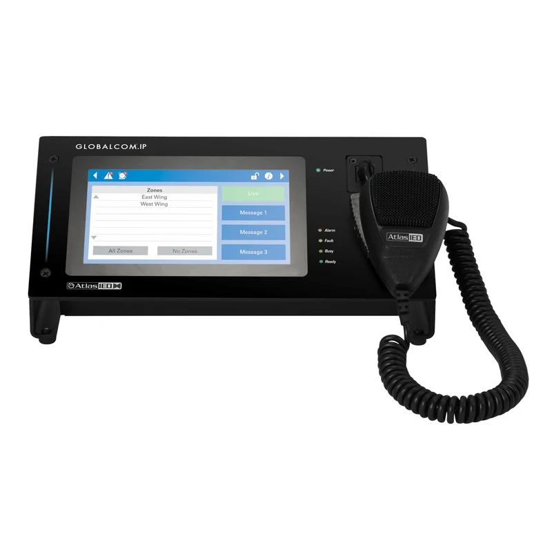 AtlasIED IPCSDTOUCH-H GLOBALCOM.IP Touch Screen Digital Communication Station | Handheld Mic