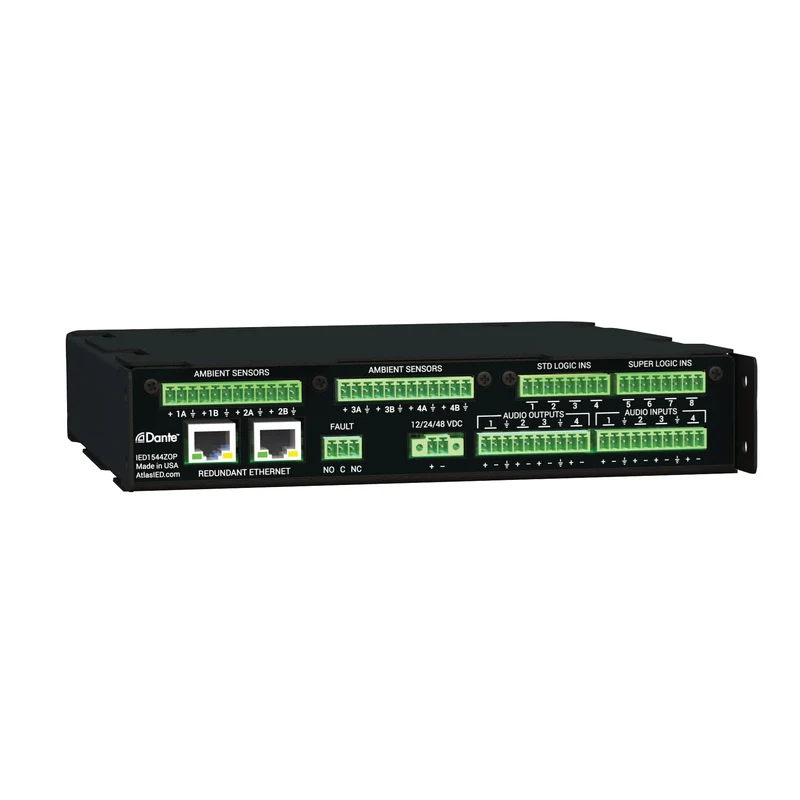 AtlasIED IED1544ZOP 4x4 Dante Zone Output Processor for GLOBALCOM