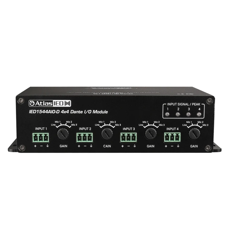AtlasIED IED1544AIO-D 4x4 Analog to Dante I/O Module