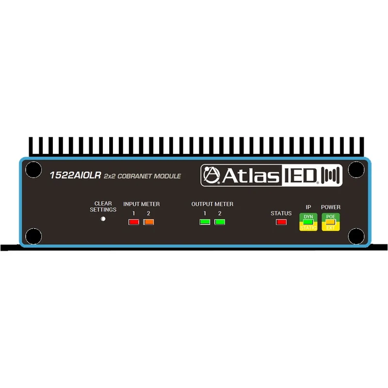 AtlasIED IED1522AIOLR 2x2 CobraNet Audio I/O Module With Logic and Relays