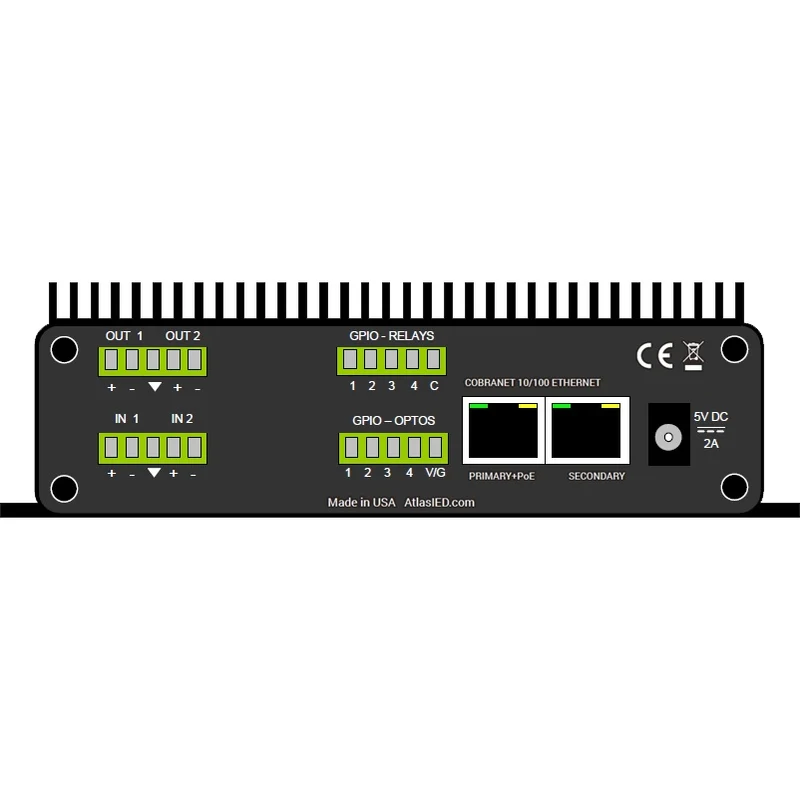 AtlasIED IED1522AIOLR 2x2 CobraNet Audio I/O Module With Logic and Relays