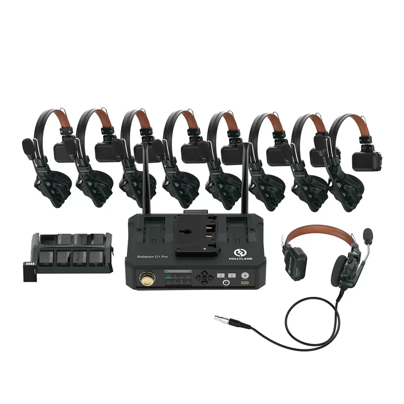 Hollyland Solidcom C1 Pro-HUB8S 8-Person Headset System With Hub