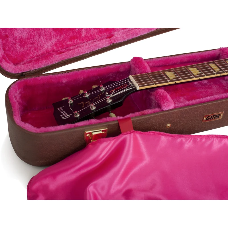 Gator GW-LP-BROWN Gibson Les Paul Deluxe Wood Guitar Case | Brown