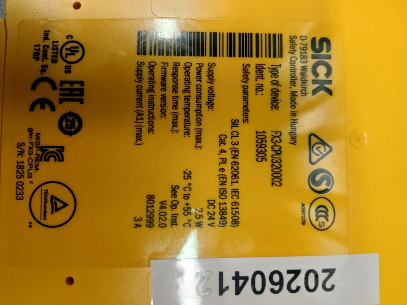 Sick FX3-CPU320002 1059305 Sicherheitssteuerung / safety controller