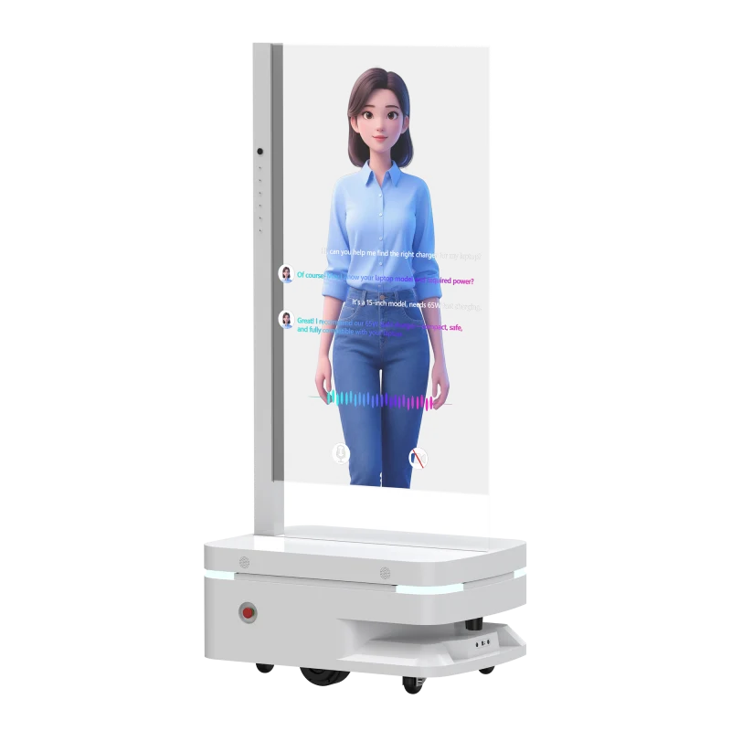 KI-Werberoboter mit Transparent-OLED & Digital Human (30/48/55")