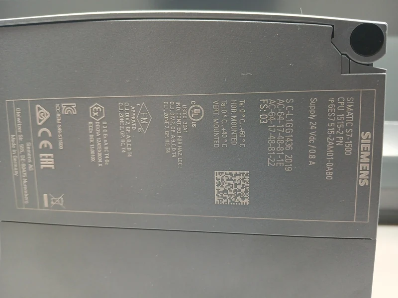 Siemens SIMATIC S7-1500 CPU 1515-2 PN 1P 6ES7 515-2AM01-0AB0
