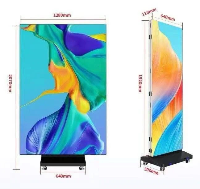 Faltbarer LED Video Poster – Mobil & Doppelseitig