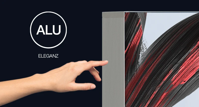 Textil- Spannrahmen Pressewand