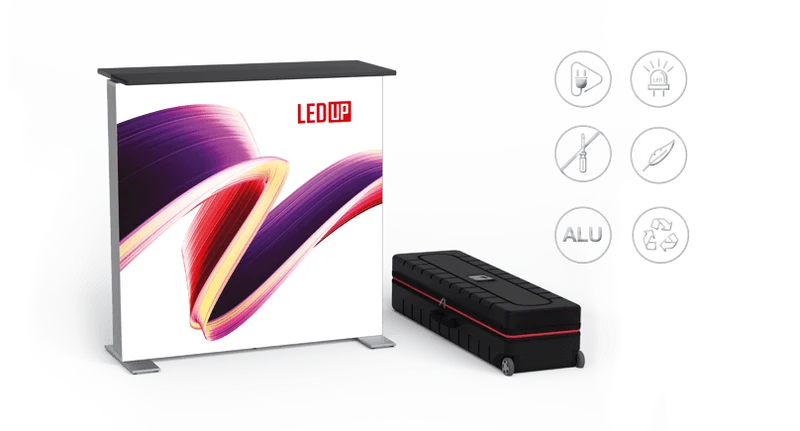 LED Messetheke 100x104x40 cm