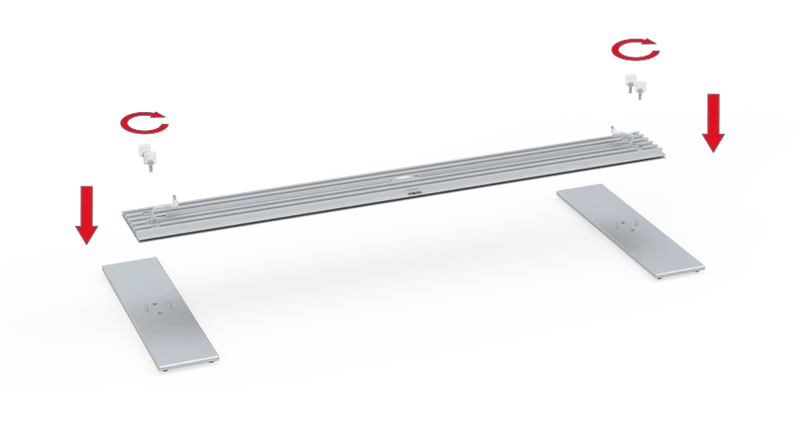 LED Messetheke 100x104x40 cm